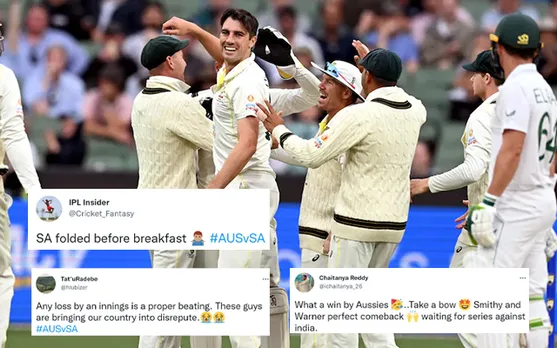 ‘Any loss by an inning is a proper beating’- Fans react as Australia thrash South Africa in 2nd Test by innings and 182 runs