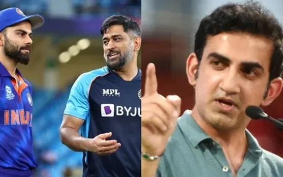 'Chal jhoothe' - Fans react as Gautam Gambhir says his relationship with MS Dhoni is same as with Virat Kohli