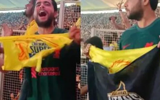 'Girgit girgit h re tu' - Fans react as a Gujarat Titans fan changes flag as soon as CSK wins the IPL final