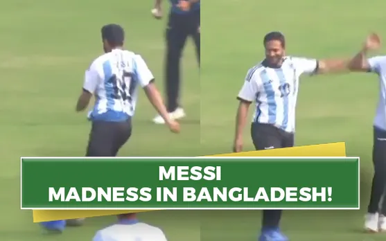 Watch: Shakib al Hasan wears Lionel Messi’s jersey to play football ahead of 2nd Test against India