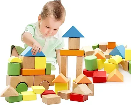 Buy Lewo Large Wooden Blocks Construction Building Toys Set Stacking Bricks  Board Games 32 Pieces Online at Low Prices in India - Amazon.in