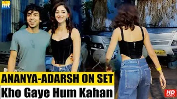 ON SET VIDEO: Ananya Panday and Adarsh Gaurav pose on the location of 'Kho Gaye Hum Kahan'