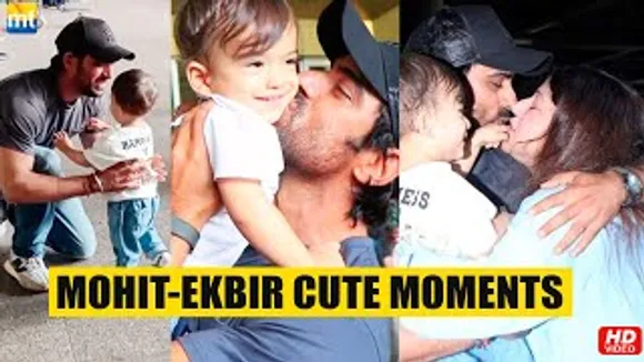 Mohit Malik gets EMOTIONAL after seeing his son Ekbir at airport Along With Jannat Zubair & Faisu After Khatron Ke Khiladi 12 Shoot Wrap