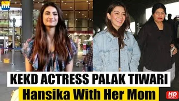 Salman Khan's 'Kabhi Eid Kabhi Diwali' Actress Palak Tiwari, Hansika Motwani With Her Mother At Airport