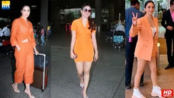 Kiara Advani in peach coat, Urvashi Rautela with cute smile, Raai Laxmi at airport