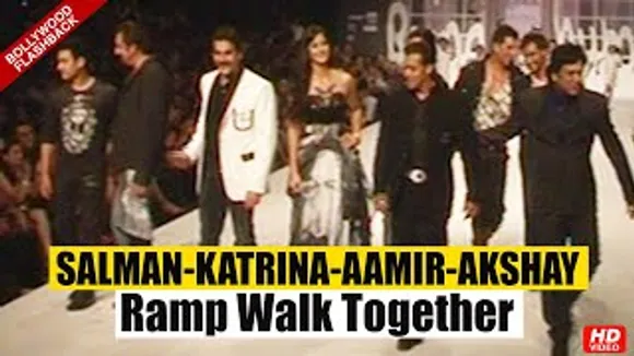 YOUNG Salman Khan, Katrina Kaif, Aamir Khan, Akshay Kumar, Ajay Dewvgn, Sanjay Dutt And Saif Ali Khan Ramp Walk Together