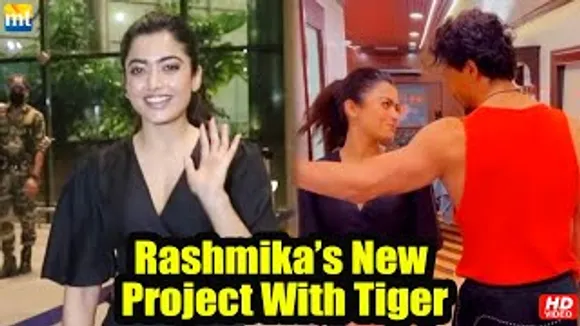 Rashmika Mandanna Leaves After Shooting A Project With Tiger Shroff, Tulsi Kumar At Airport