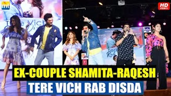 Ex Couple Shamita Shetty and Raqesh Bapat promote their latest song 'Tere Vich Rab Disda' at College