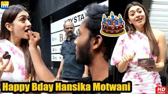 Hansika Motwani celebrates her 31st Birthday with cake cutting 🎂 with paps