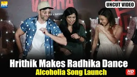 Hrithik Roshan makes Radhika Apte, Pushkar-Gayathri Dance With Him At Alcoholia Song Launch From 'Vikram Vedha' - Watch Uncut Event