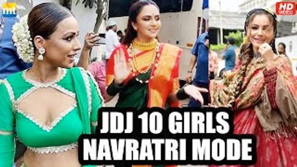 Madhuri Dixit, Rubina Dilaik, Karan Johar, Nia Sharma, Amruta Khanvilkar And Others At Jhalak Dikhhla Jaa 10 Navratri Special Shoot