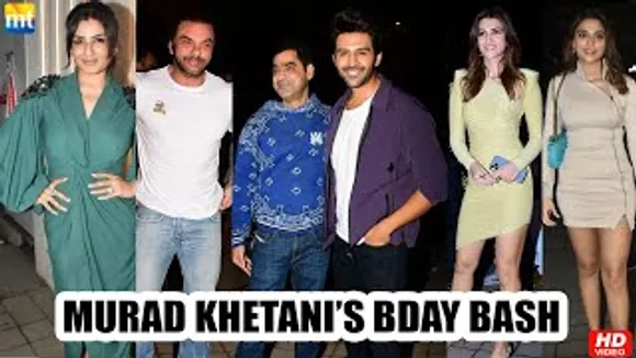 Kartik Aaryan, Kriti Sanon, Saiee Manjrekar, Raveena Tandon And Others At Murad Khetani's Birthday Party