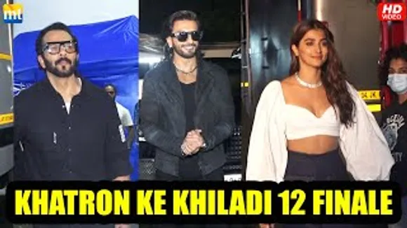 Team 'Cirkus' Ranveer Singh, Rohit Shetty & Pooja Hegde at 'Khatron Ke Khiladi 12' GRAND Finale