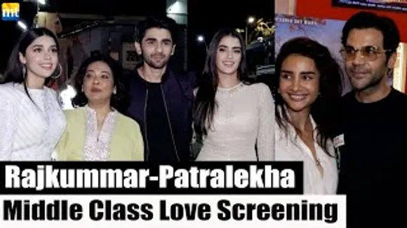 Rajkummar Rao, Patralekha, Kavya Thapar, Eisha Singh, Prit Kamani And Others At 'Middle-Class Love' Screening