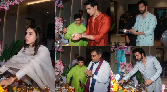 From Sidharth Malhotra, Varun Dhawan, Sara Ali Khan To Subhash Ghai; A Star-Studded Ganpati Festival at the T-Series Office