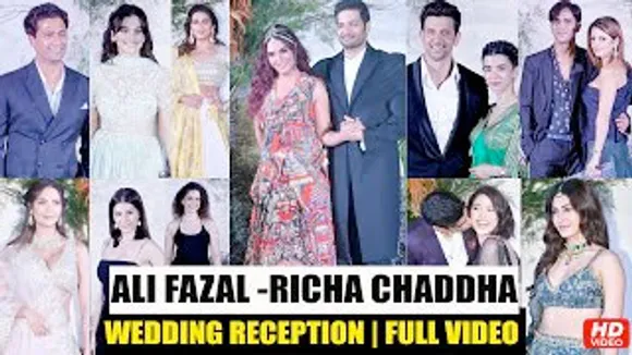 Ali Fazal-Richa Chadha Wedding Reception | Hrithik Roshan, Vicky Kaushal, Sussanne Khan And Others At The Event - Watch Full Video