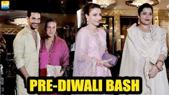 Angad Bedi, Neha Dhupia, Soha Ali Khan & Shikha Talsania At Diwali celebrations with friends