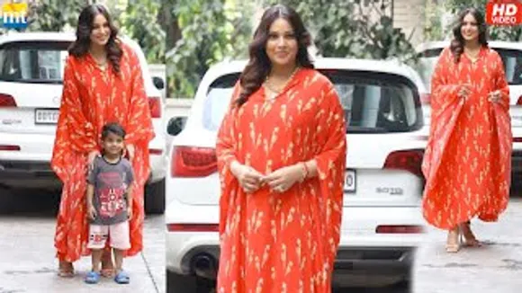 PREGNANT Bipasha Basu flaunts her baby bump as she steps out in a floral dress