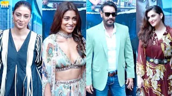 Ajay Devgn, Shriya Saran & Tabu's Grand Entry In INOX Goa At 'Drishyam 2' Trailer Launch