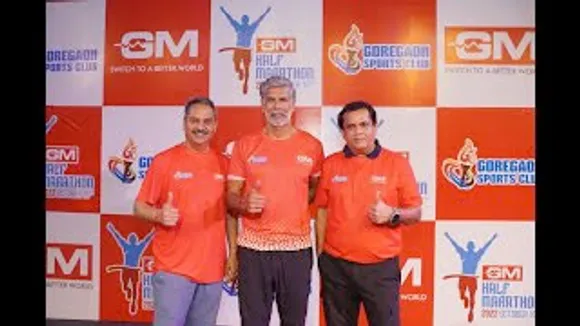 Fitness freak Milind Soman Flags GM Modular Half Marathon in Goregaon Sports Complex