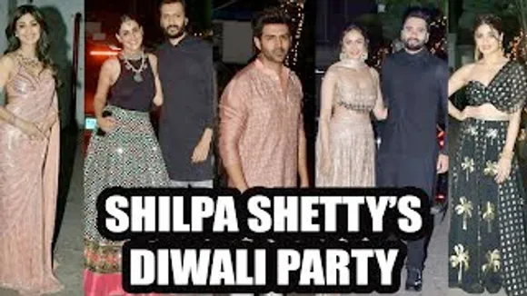 Kartik Aaryan, Riteish Deshmukh-Genelia Deshmukh, Sonu Sood, Rakul Preet, Shamita Shetty And Others At Shilpa Shetty's Diwali Party