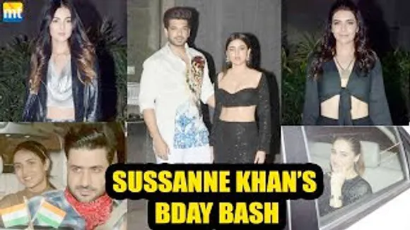 Karan Kundrra-Tejasswi Prakash, Aly Goni-Jasmin Bhasin, Karishma Tanna, Nargis Fakhri At Hrithik Roshan's Ex-wife Sussanne Khan's Birthday Bash