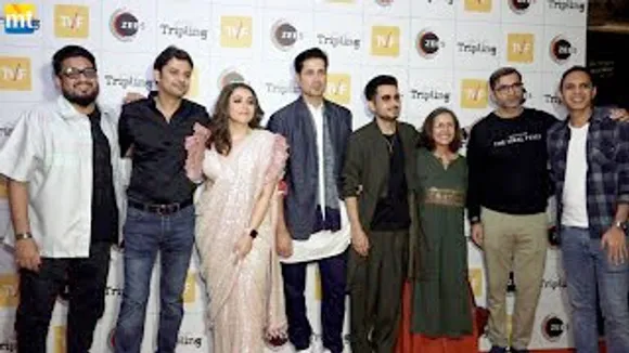 Sumeet Vyas, Maanvi Gagroo & Amol Parashar at Screening Of Their Upcoming 'Tripling Season 3'