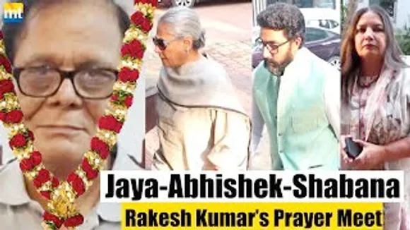 Amitabh Bachchan's Yaarana Director Rakesh Kumar Prayer Meet With Abhishek Bachchan, Jaya Bachchan, Shabana Azmi And Others