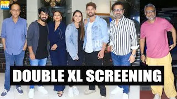 Sonakshi Sinha, Huma Qureshi, Zaheer Iqbal, Ashutosh Gowariker, Anees Bazmee And Others At 'Double XL' Screening