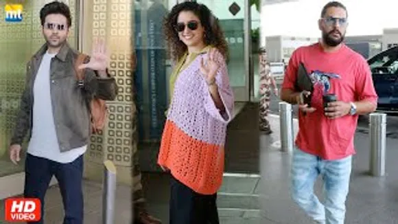 Shahrukh Khan Jawaan's Actress Sanya Malhotra, Hera Pheri 3 Kartik Aaryan, Cricketer Yuvraj Singh At The Airport