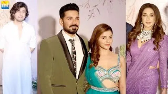 Rubina Dilaik, Abhinav Shukla, Sonu Nigam, Krishika Lulla And Others Attend Palak Muchhal-Mithoon Wedding Reception