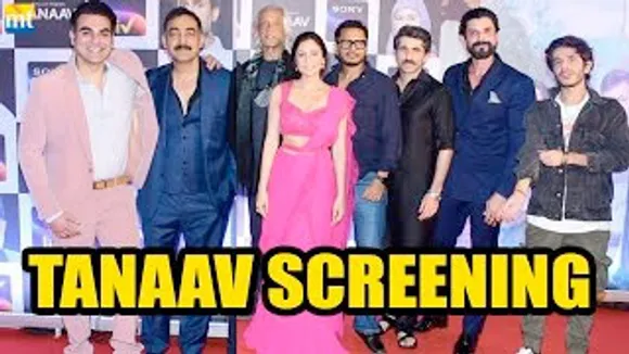 Arbaaz Khan, Manav Vij, Sumit Kaul, Rajat Kapoor, Krystle D'souza, Surbhi Jyoti And Others At 'Tanaav' Screening