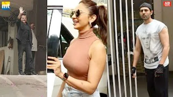 Kartik Aaryan in Justin Bieber T-shirt Post Workout, Malaika Arora Outside House, Rakul Preet In Bandra, Anil Kapoor waves hands to paps, Sai Tamhankar Outside Clinic And Others