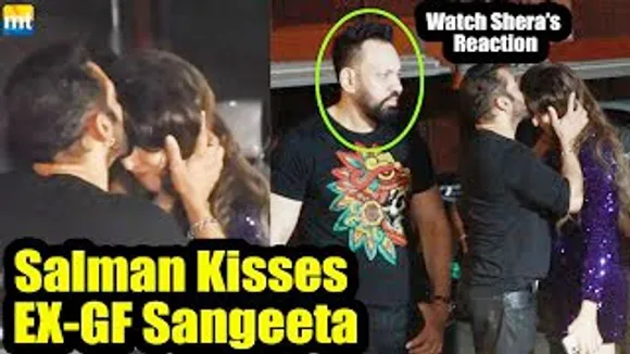 Salman Khan KISSES & HUGS Ex-GF Sangeeta Bijlani after Birthday bash last night