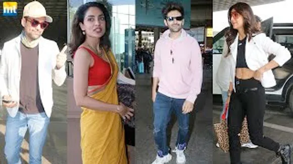 Shehzada Kartik Aaryan | Indian Police Force Shilpa Shetty | Sobhita in Yellow Saree | Abhay Deol At Airport