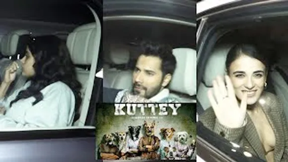 Kuttey Special Screening With Janhvi Kapoor, Varun Dhawan, Arjun Kapoor, Radhika Madan And Others