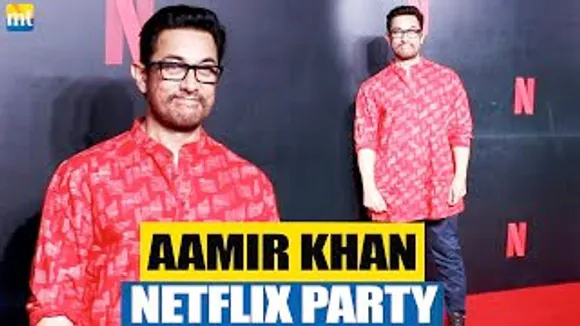 Aamir Khan looks HAPPY at Netflix's Networking Party