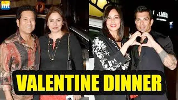 Bipasha Basu- Karan Singh Grover, Sachin Tendulkar-Anjali Tendulkar Post Valentine's Dinner