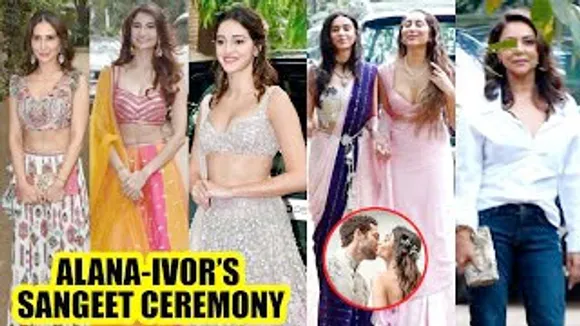 Ananya Panday, Gauri Khan, Palak Tiwarii, Anusha Dandekar, Kim Sharma And others At ALANNA-IVOR'S Sangeet Ceremony