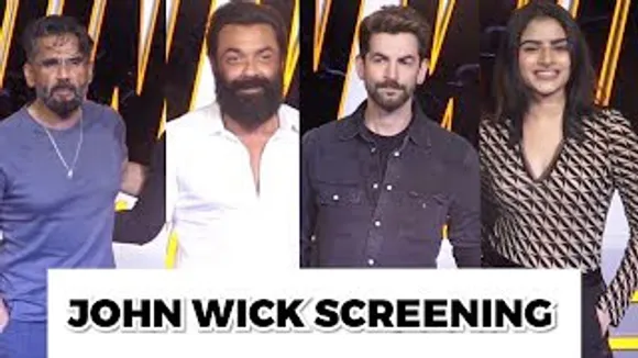 Suniel Shetty, Bobby Deol, Darshan Kumaar, Ahan Shetty, Avantika Dassani And Others At John Wick: Chapter 4 Screening