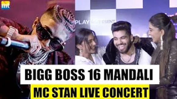 Bigg Boss 16 Mandali Shiv Thakare, Sumbul Touqeer & Nimrit Kaur Ahluwalia at MC Stan FIRST Live Concert