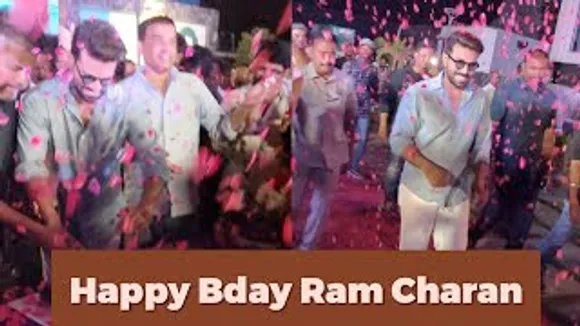 Kiara, Prabhudeva, Shankar & team #RC15 celebrated Ram Charan's birthday on sets