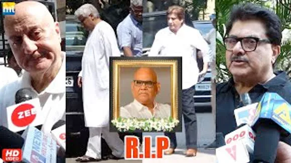 Anupam Kher, Javed Akhtar, Raj Babbar, Ashok Pandit visit LATE Satish Kaushik's house for Condolences