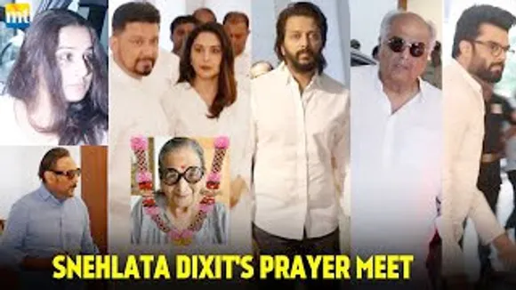 Riteish Deshmukh, Jackie Shroff, Vidya Balan, Boney Kapoor At Madhuri Dixit's Mom SNEHLATA Prayer Meet