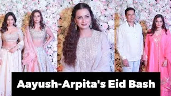 Salman Khan's Sis Alvira,Jiju Atul Agnihotri, Dia Mirza, Huma Qureshi, Neha Sharma, Aisha Sharma And Others At Arpita Khan Sharma & Aayush Sharma's Eid Party