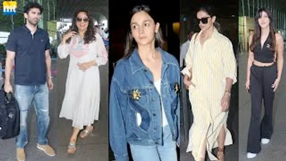 Alia Bhatt in NO-MAKE-UP, Deepika Padukone in Long Shirt, Shanaya Kapoor's New Hair Cut, Aditya Roy Kapur & Juhi Chawla At The Airport