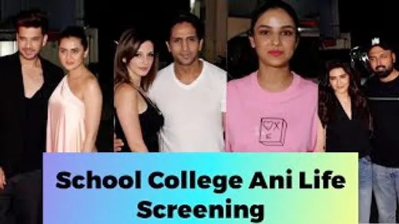 Tejasswi Prakash with BF Karan Kundrra And Others At The Screening Of School College Ani Life