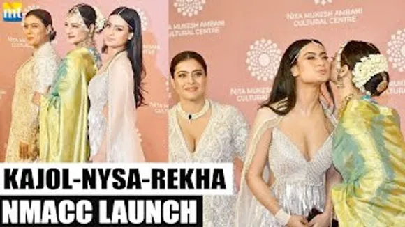 Kajol with Daughter Nysa Devgn MEET Rekha at Nita Ambani's NMACC launch