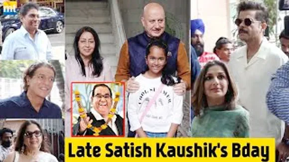 Anil Kapoor, Sonali Bendre, Johnny Lever And Others At LATE Satish Kaushik's Memorial Ceremony Hosted By Anupam Kher