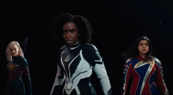 The Marvels Teaser Trailer : Captain Marvel, Ms. Marvel & Monica Rambeau Swipe Places —